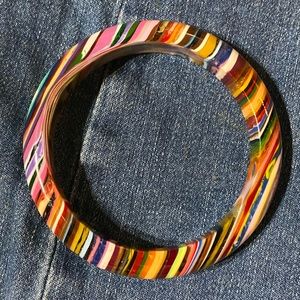 Sobral bangle multicolored resin bracelet vintage